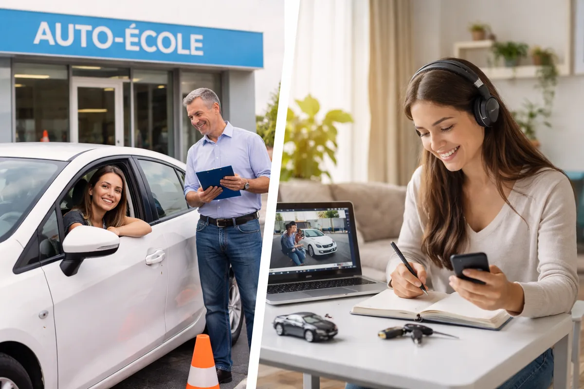 Quelle est la différence entre une auto-école classique et une auto-école en ligne ?